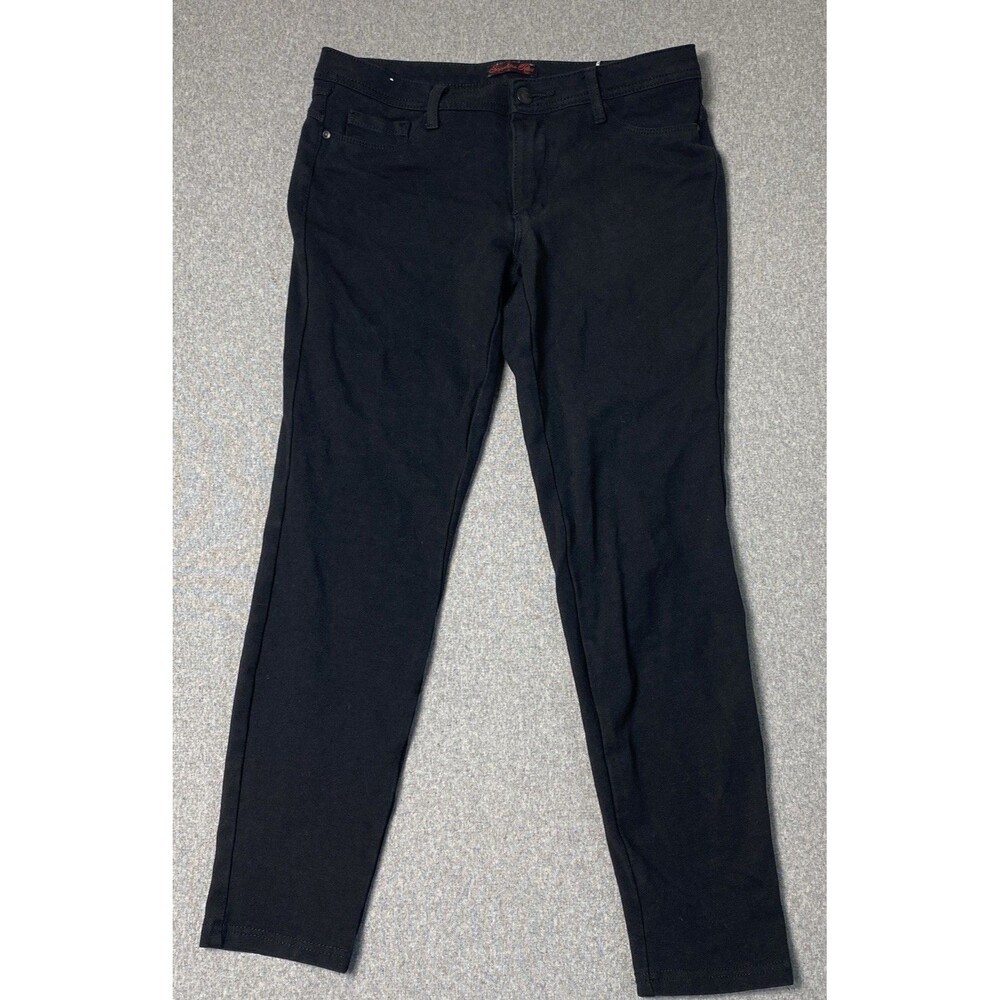 Sapphire Red Women's Sz M Black Skinny Pants Mid Rise Stretch Casual Trousers